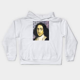 Baruch Spinoza Yellow Portrait | Baruch Spinoza Artwork 8 Kids Hoodie